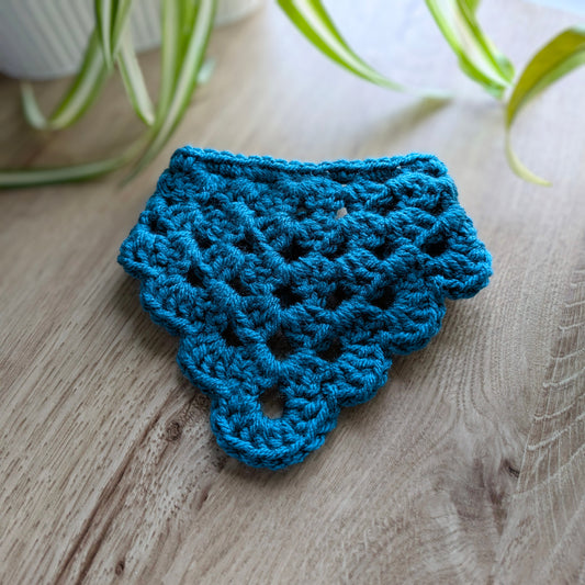 Crochet Bandana in Tealy Paws