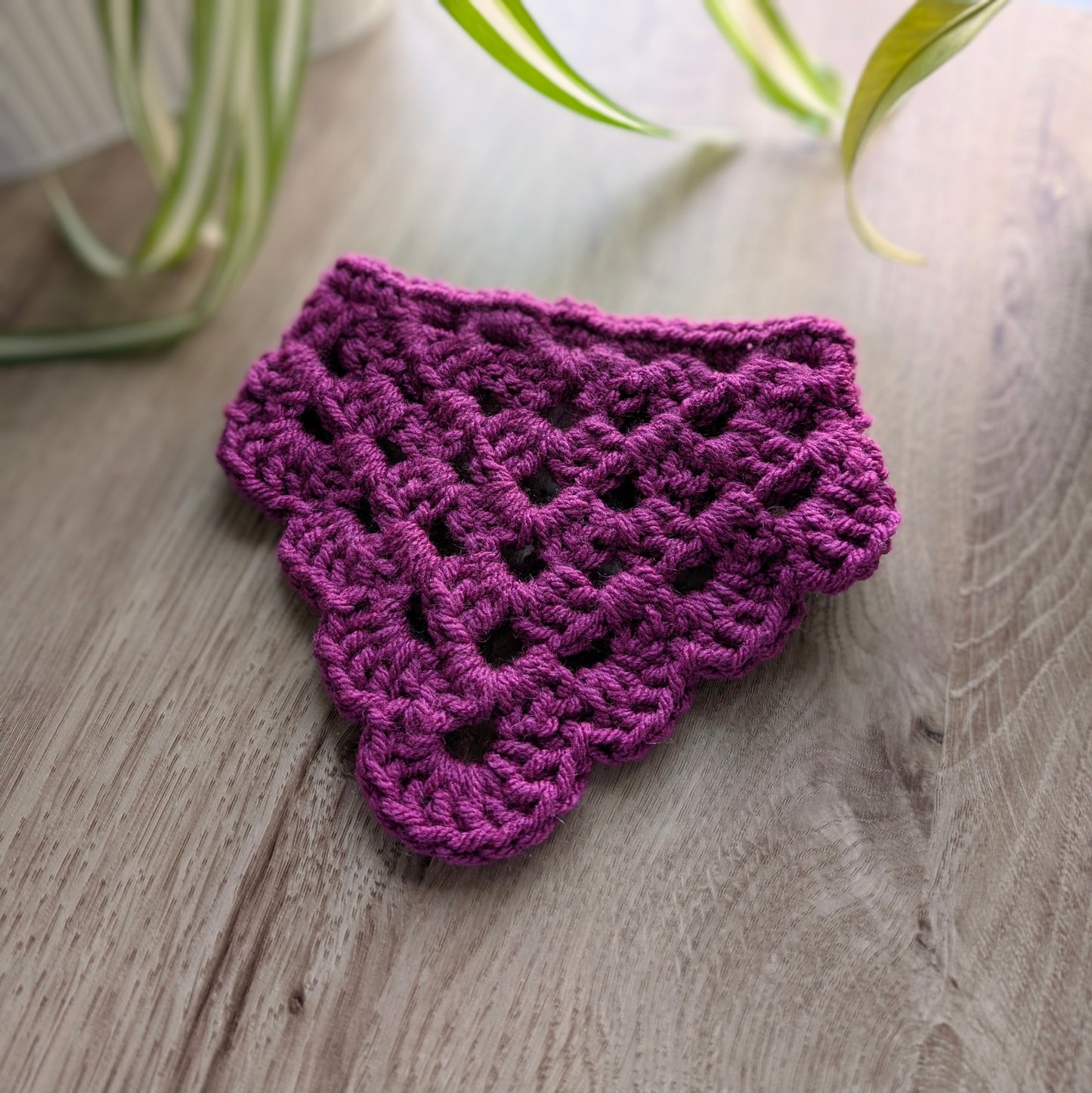 Crochet Bandana in Super Magenta