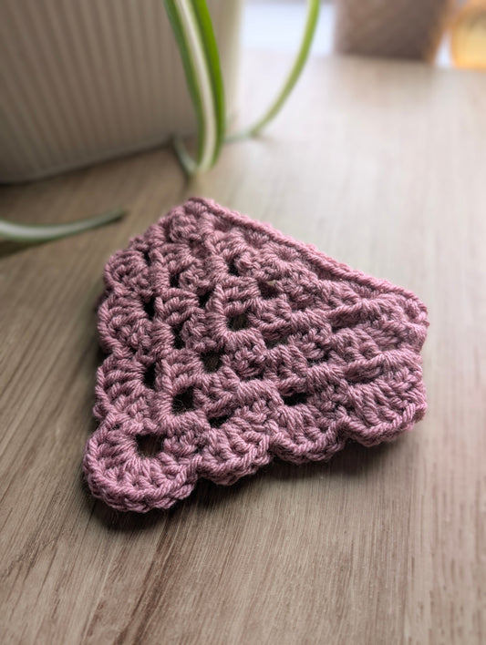 Crochet Bandana in Dusty Rose